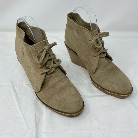 J. Crew Suede Wedge Ankle Boots- Size 8 - Picture 9 of 14